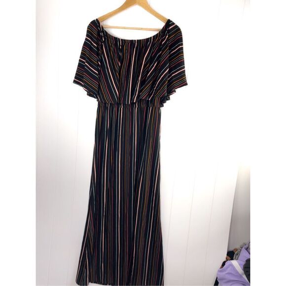 NWT Garnet Hill Off-The-Shoulder Knit Maxi Dress Size M - Picture 11 of 15